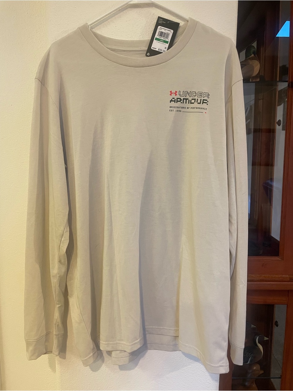 Under Armour Men’s Long Sleeve Crew Tee - Light Tan